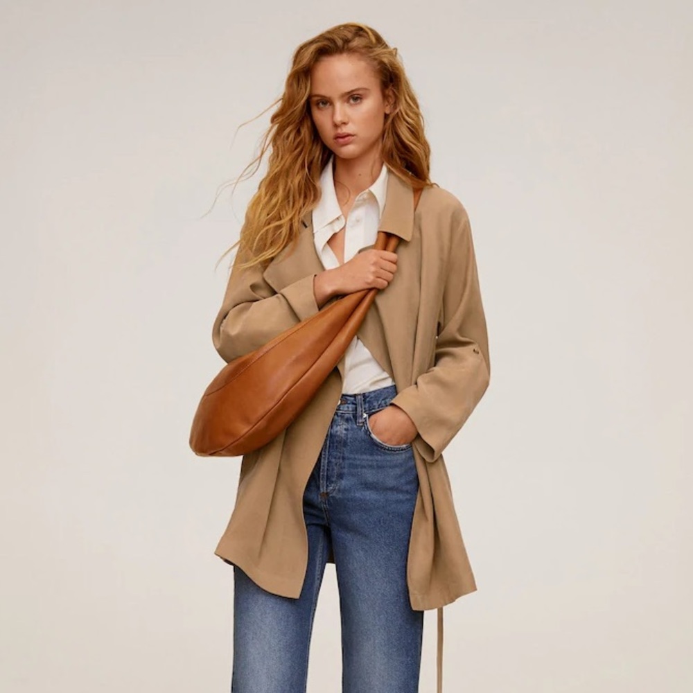 Mango trench coat tan color